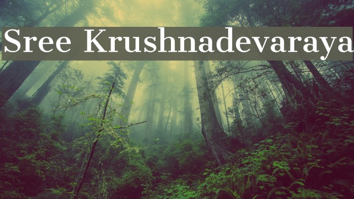 Sree Krushnadevaraya Font examples