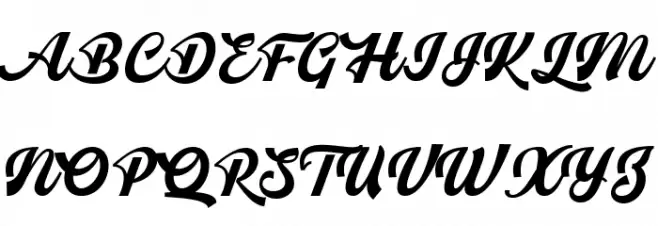 Srikandy Font UPPERCASE