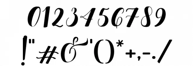 Srikonitta Script Two Font OTHER CHARS