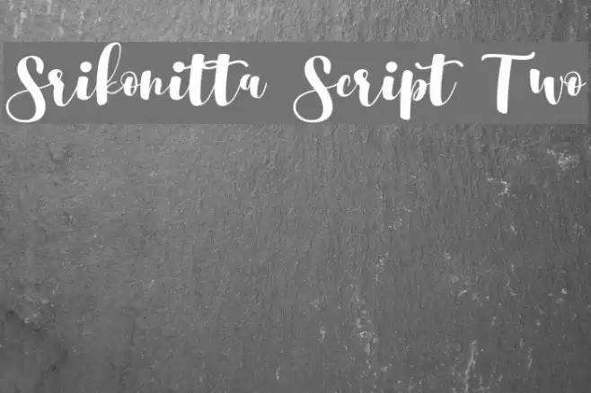 Srikonitta Script Two Font examples