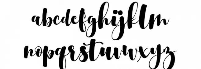 Srikonitta Script Two Font LOWERCASE