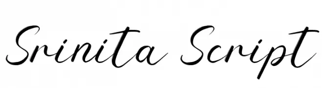 Srinita Script  font caratteri gratis