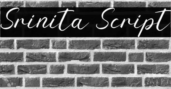Srinita Script Font examples