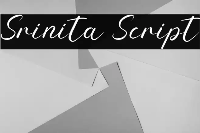Srinita Script Font examples