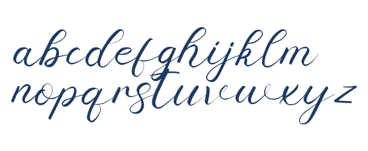 Srinita Script Lowercase