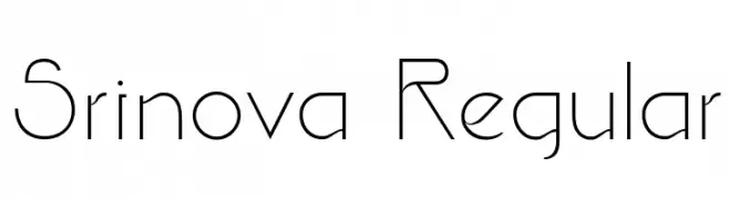 Srinova Regular  font caratteri gratis