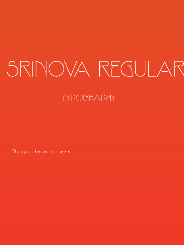 Srinova Regular Poster