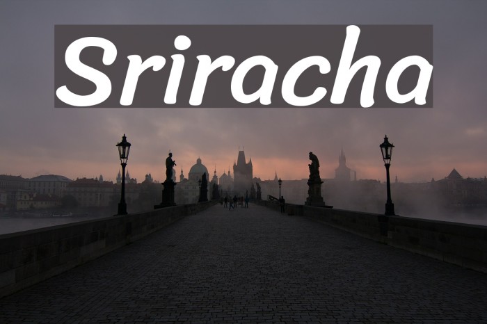 Sriracha Font examples