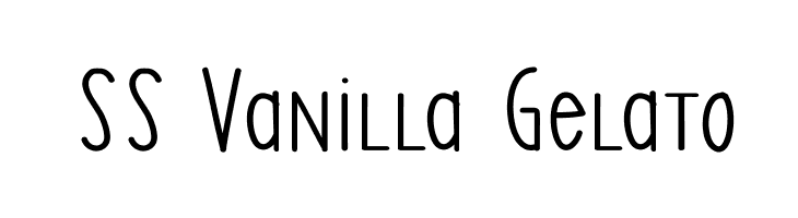 SS Vanilla Gelato Font