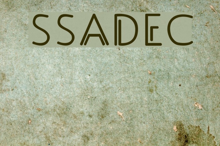 SSAdec Font examples
