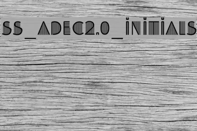 SS_Adec2.0_initials Font examples