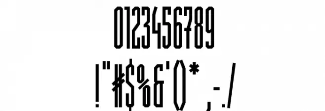 ST Moviehead Ultra-condensed Bold Schriftart Anderer Schreiben