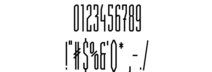 ST Moviehead Ultra-condensed DemiBold Font OTHER CHARS