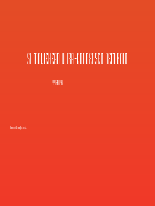 ST Moviehead Ultra-condensed DemiBold Poster