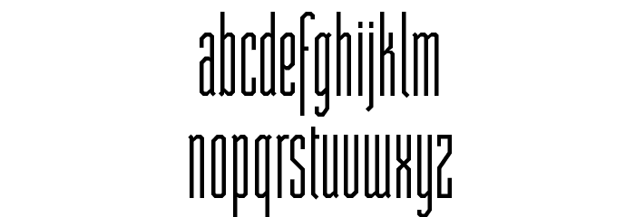 ST Moviehead Ultra-condensed DemiBold Font LOWERCASE