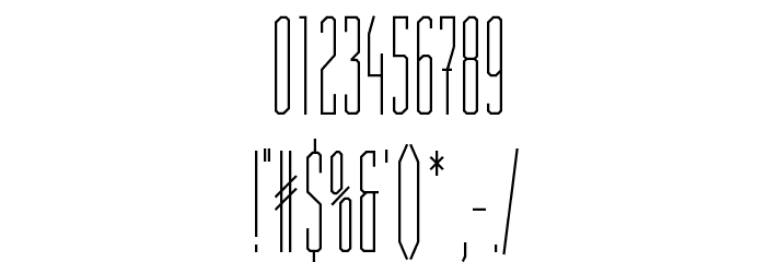 ST Moviehead Ultra-condensed Medium Font OTHER CHARS