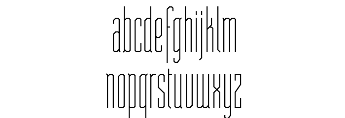 ST Moviehead Ultra-condensed Medium Font LOWERCASE