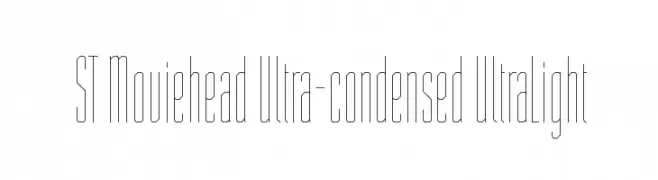 ST Moviehead Ultra-condensed UltraLight  Frei Schriftart Herunterladen