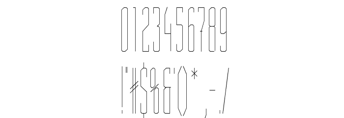ST Moviehead Ultra-condensed UltraLight Font OTHER CHARS