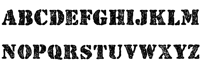 STAMPED Font LOWERCASE