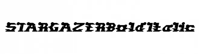 STARGAZER Bold Italic  Скачать бесплатные шрифты