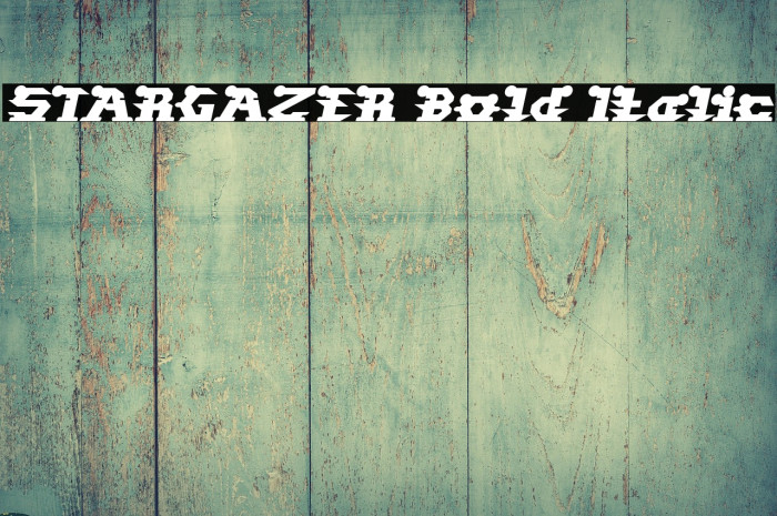 STARGAZER Bold Italic Example 1