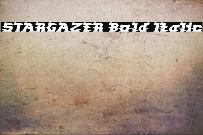 STARGAZER Bold Italic Example 2