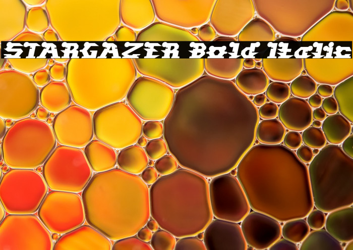 STARGAZER Bold Italic Example 3