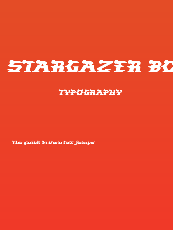 STARGAZER Bold Italic Poster