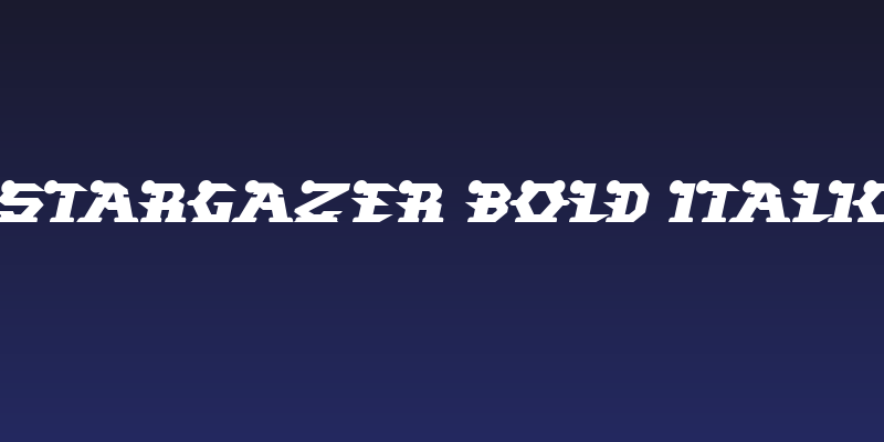 STARGAZER Bold Italic Social Header