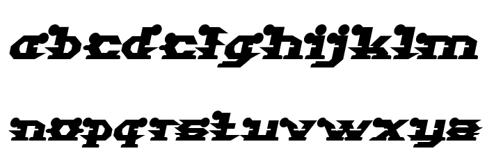 STARGAZER Bold Italic Font LOWERCASE