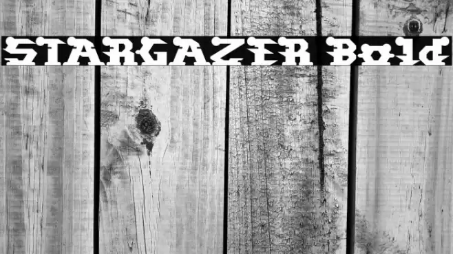 STARGAZER Bold Font examples