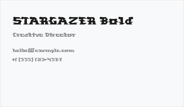 STARGAZER Bold Business Card
