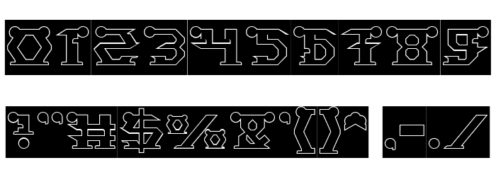 STARGAZER-Hollow-Inverse Font OTHER CHARS