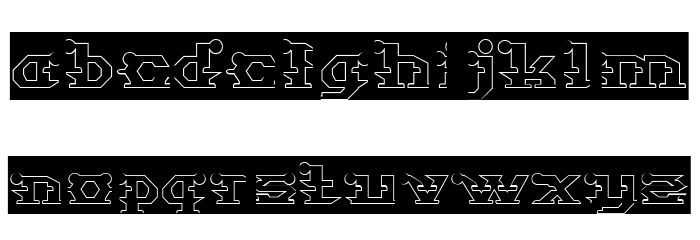 STARGAZER-Hollow-Inverse Font LOWERCASE