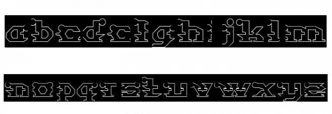 STARGAZER-Hollow-Inverse 字体 小写