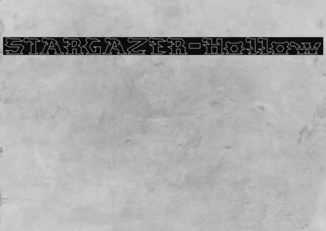 STARGAZER-Hollow Font examples