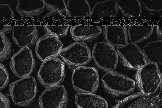 STARGAZER-Hollow Font examples