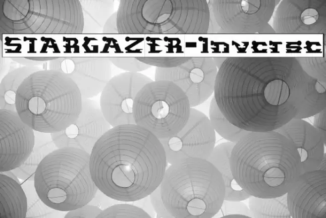 STARGAZER-Inverse Font examples