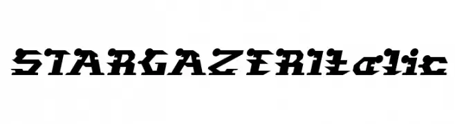 STARGAZER Italic  フリーフォントのダウンロード