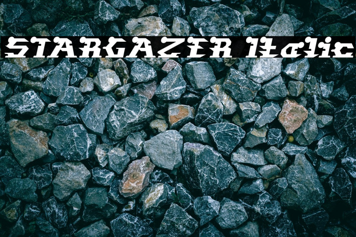 STARGAZER Italic Example 1