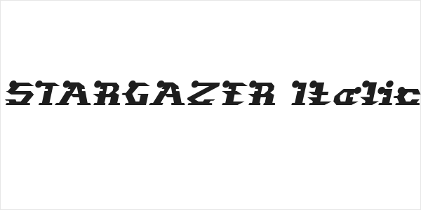 STARGAZER Italic Logo