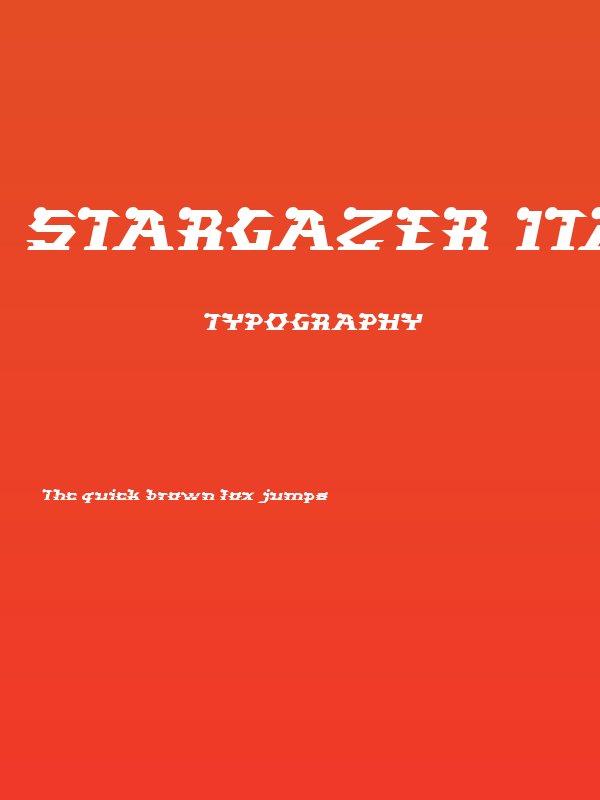 STARGAZER Italic Poster