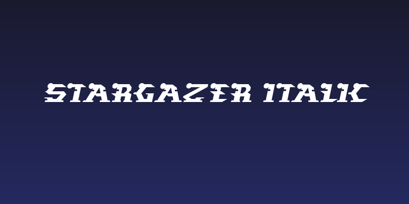 STARGAZER Italic Social Header