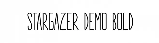 STARGAZER demo Bold  font caratteri gratis