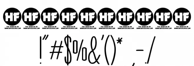 STARGAZER demo Bold Font OTHER CHARS