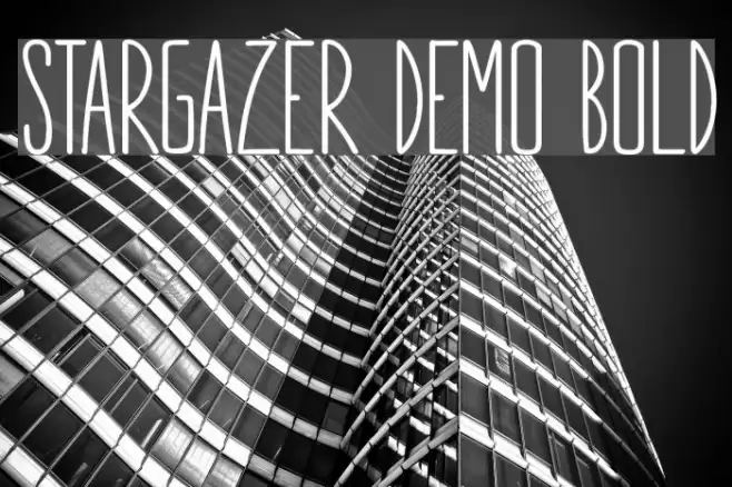 STARGAZER demo Bold Font examples