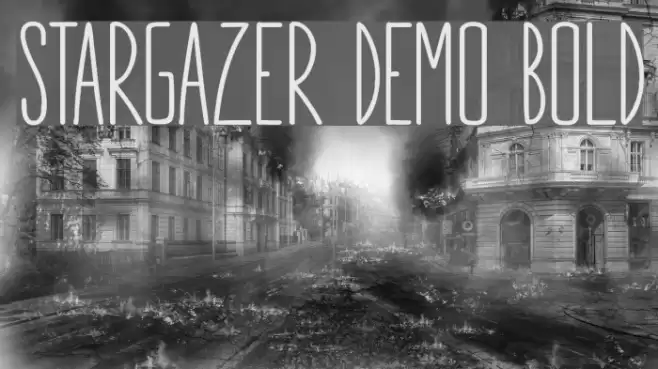 STARGAZER demo Bold Font examples