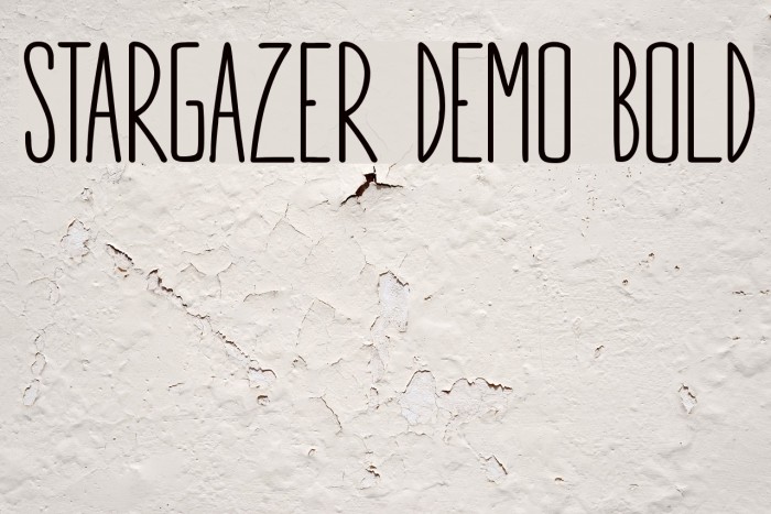 STARGAZER demo Bold Font examples