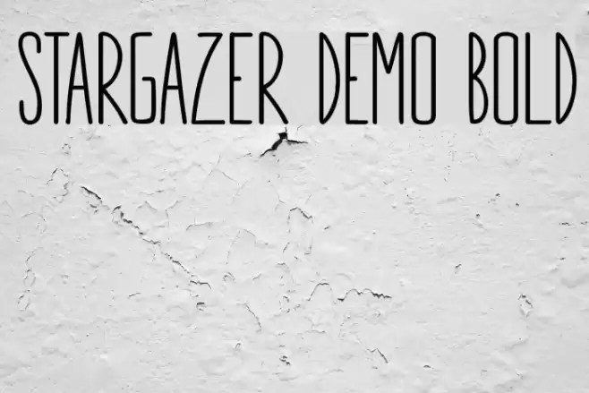 STARGAZER demo Bold Font examples